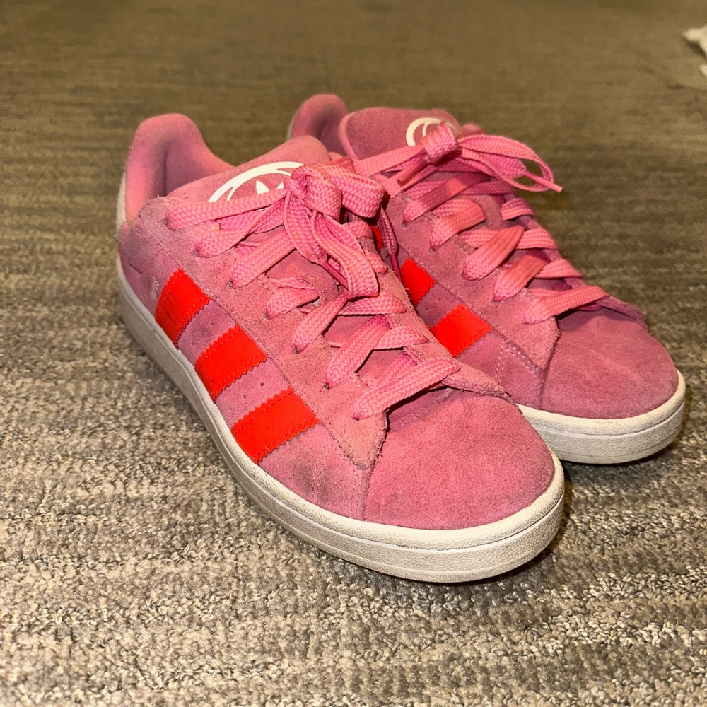 Adidas Women's Vibrant Pink and Red Sneakers